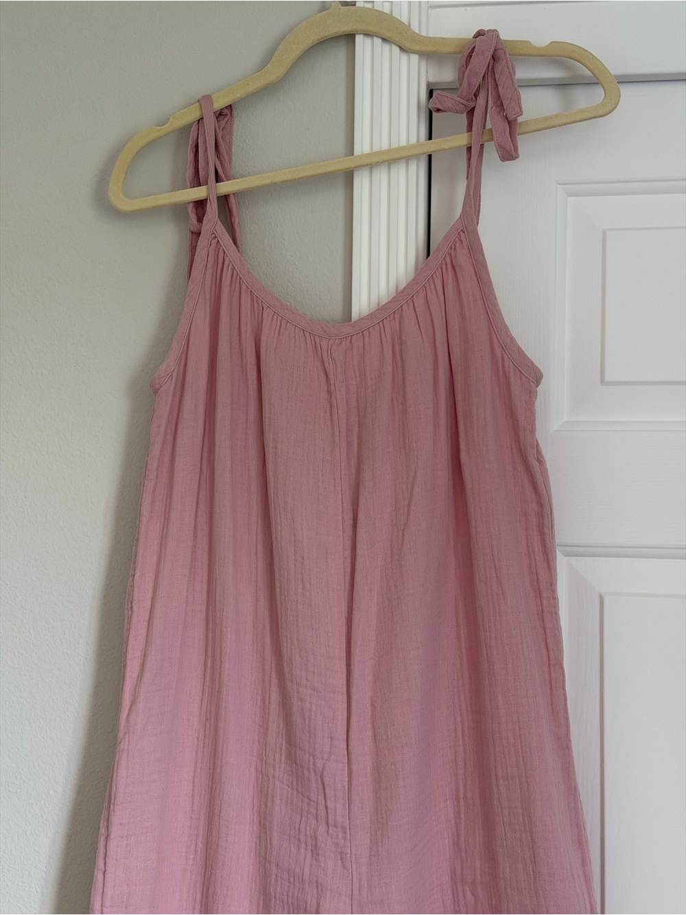 Wilfred Pale Pink Off-Shoulder Linen jumpsuit